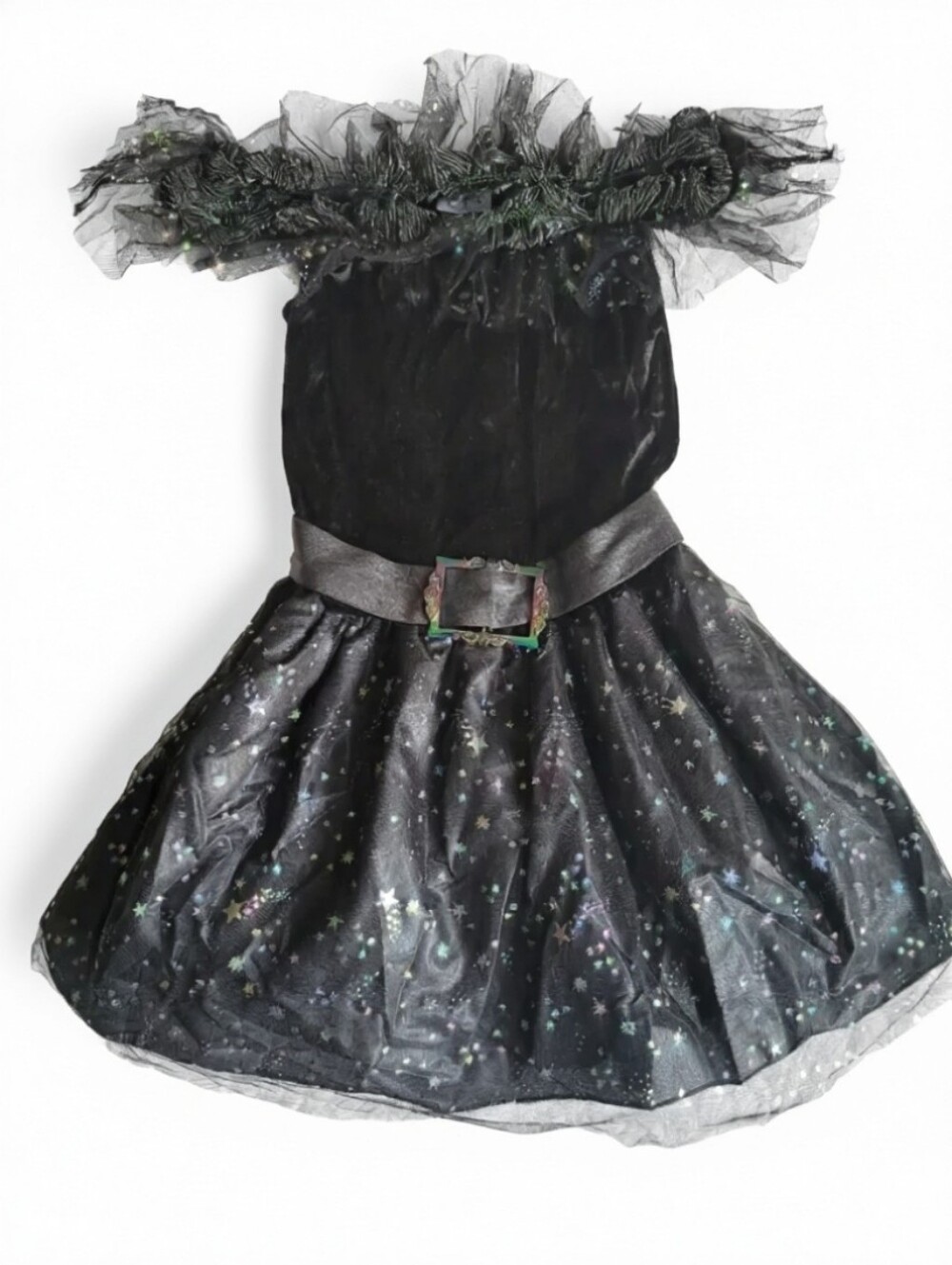 Spirit Black Star-Print Witch Costume Size S